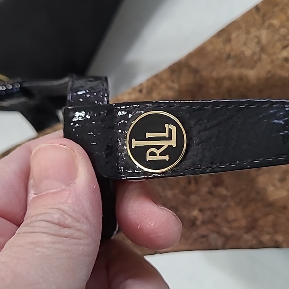 Lauren Ralph Lauren women's "Reeta" black thong wedge sandals size 8 - Picture 6 of 13